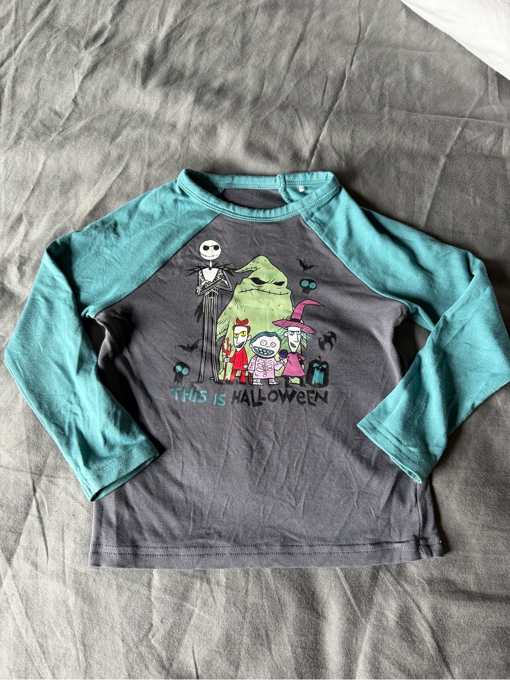 Little Sleepies Raglan Nightmare Before Christmas Halloween Long-Sleeve Tee